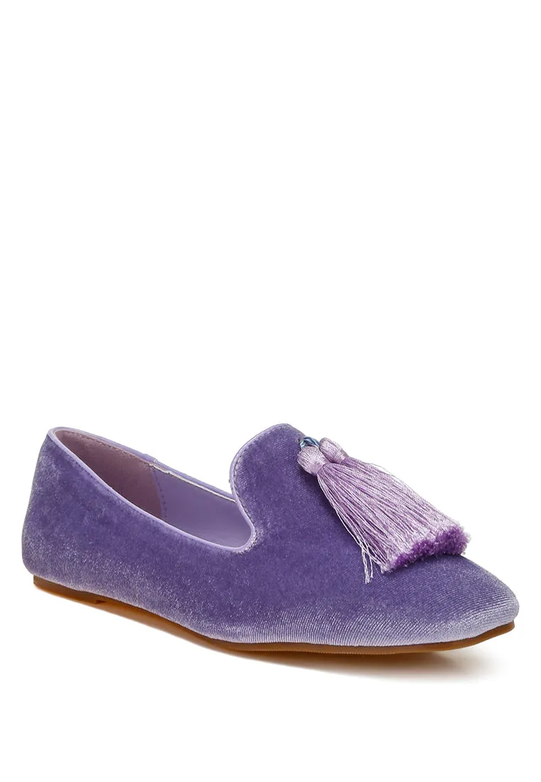 Tromso Iconic Tassel Detail Velvet Loafers