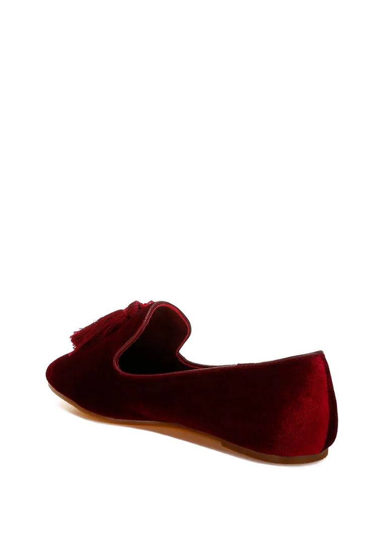 Tromso Iconic Tassel Detail Velvet Loafers