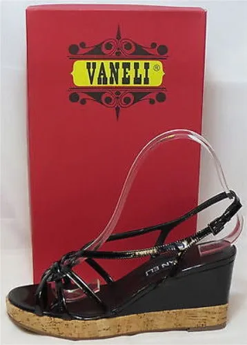 VANELI Women's Parnella Wedge - Black Patent - Multi SZ NIB - MSRP $120