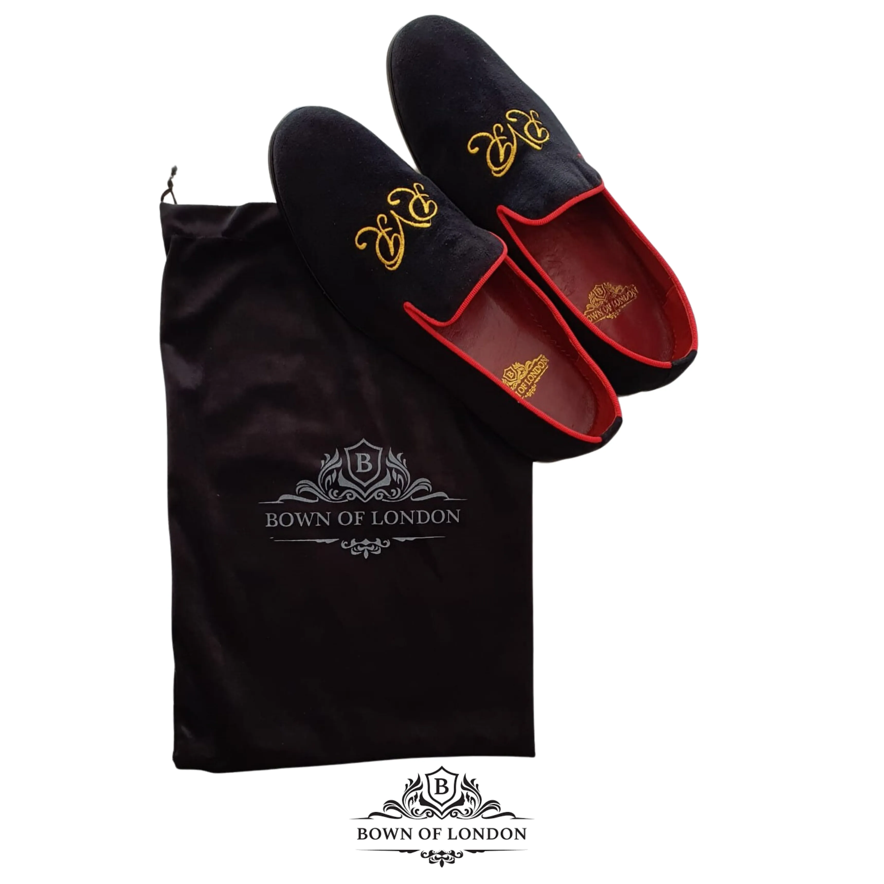 Velvet Loafer/Slipper Plain Black