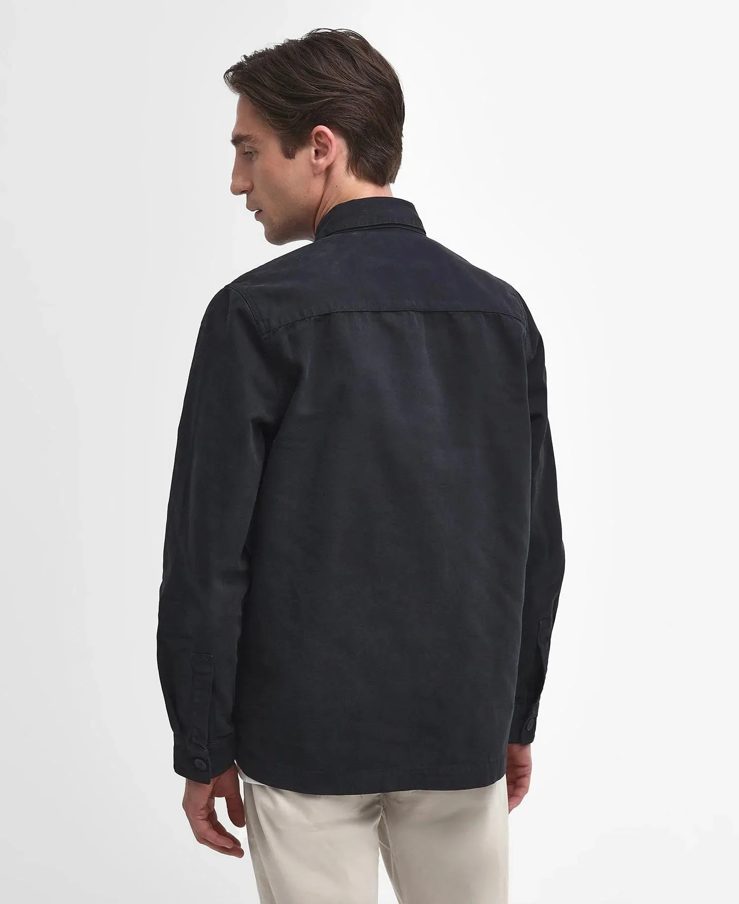 Washed Cotton Overshirt - Navy