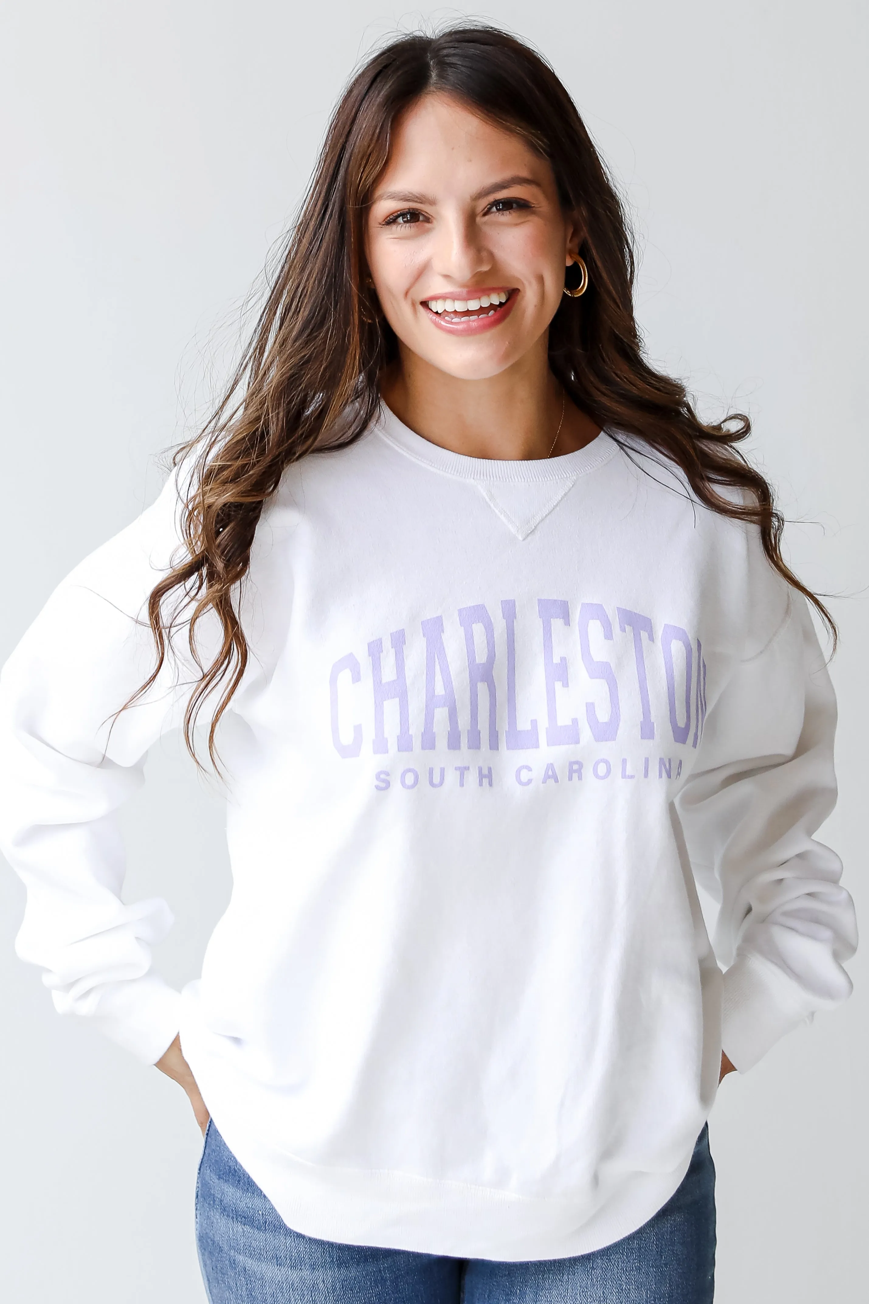 White Charleston South Carolina Sweatshirt