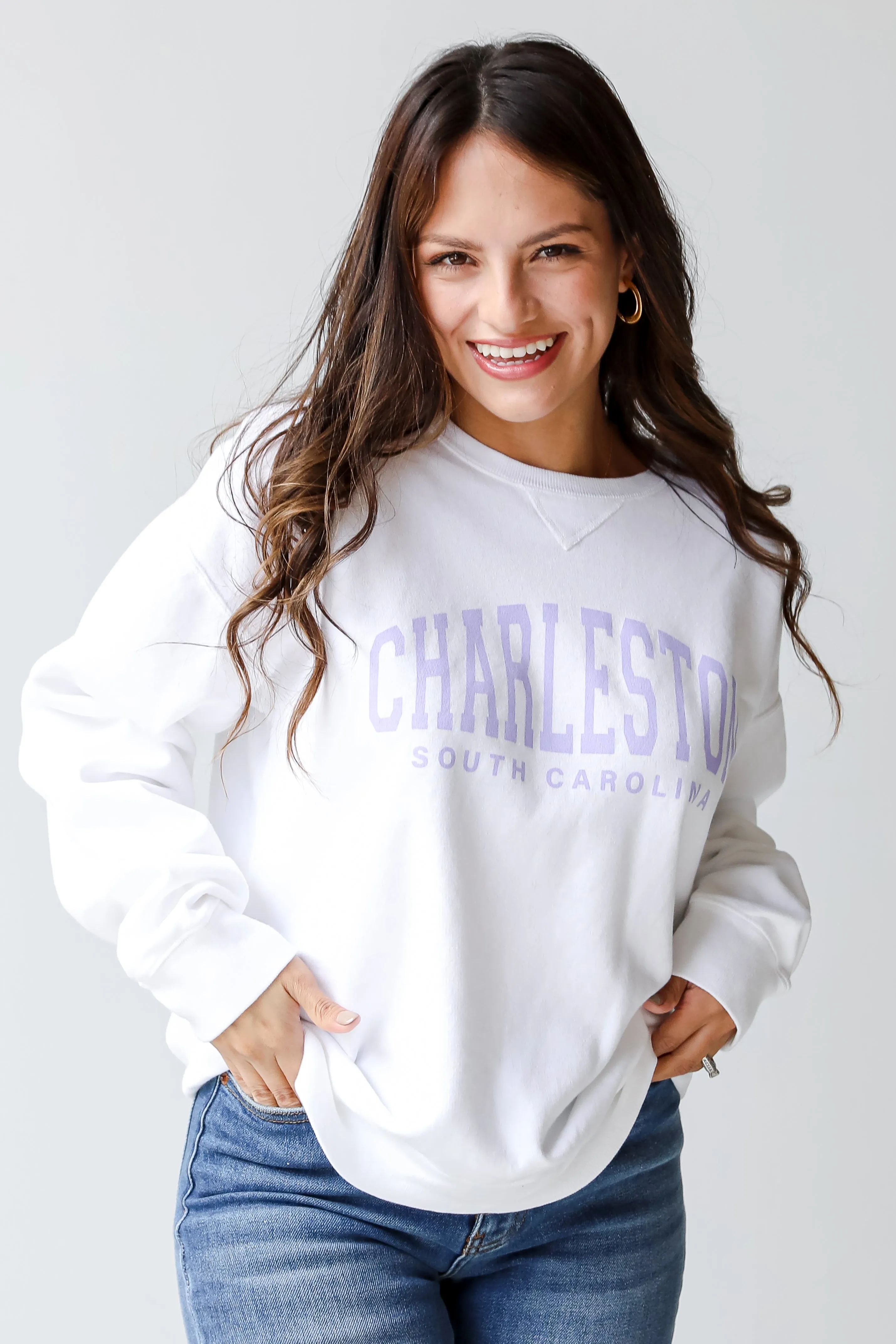 White Charleston South Carolina Sweatshirt