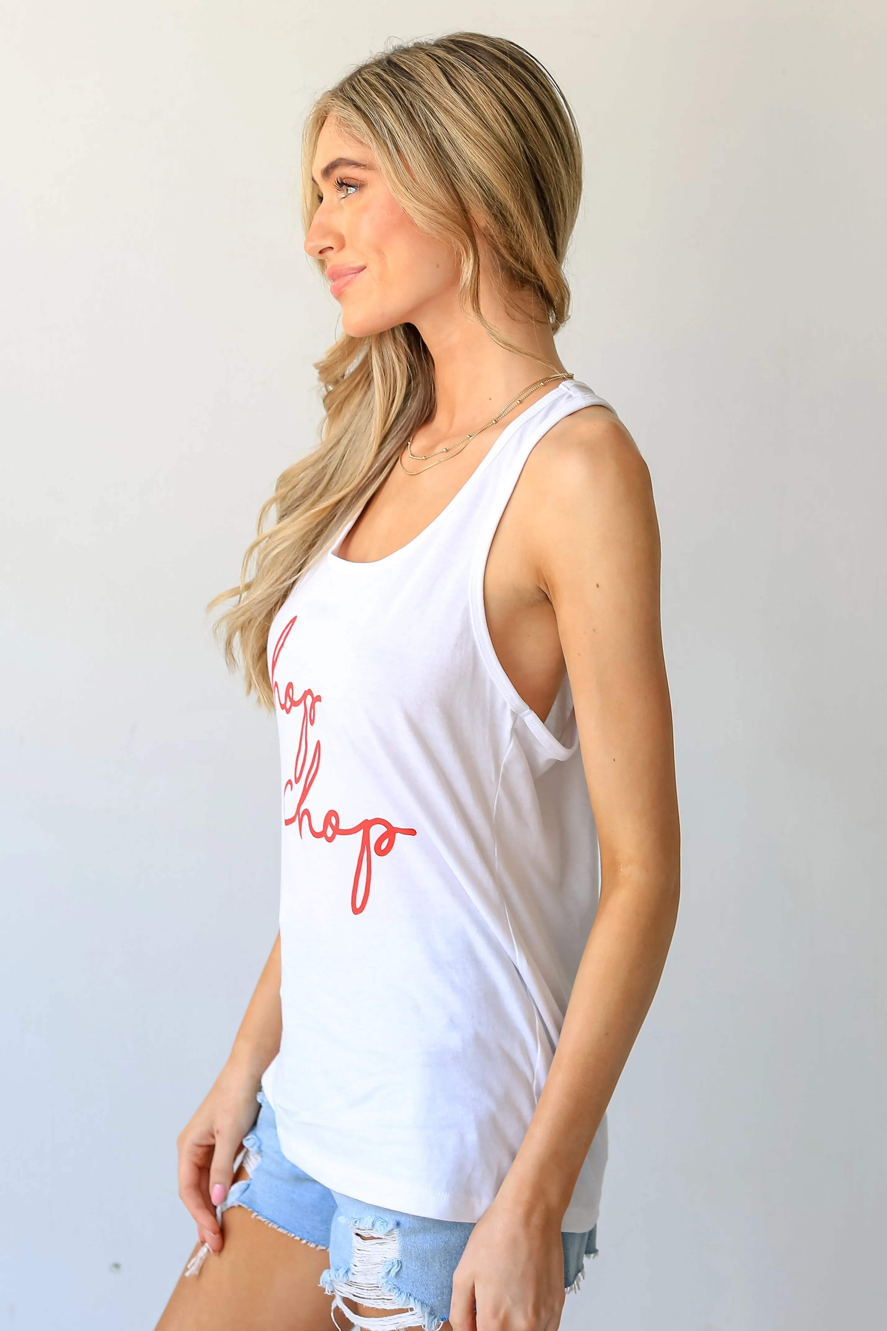 White Chop Chop Tank