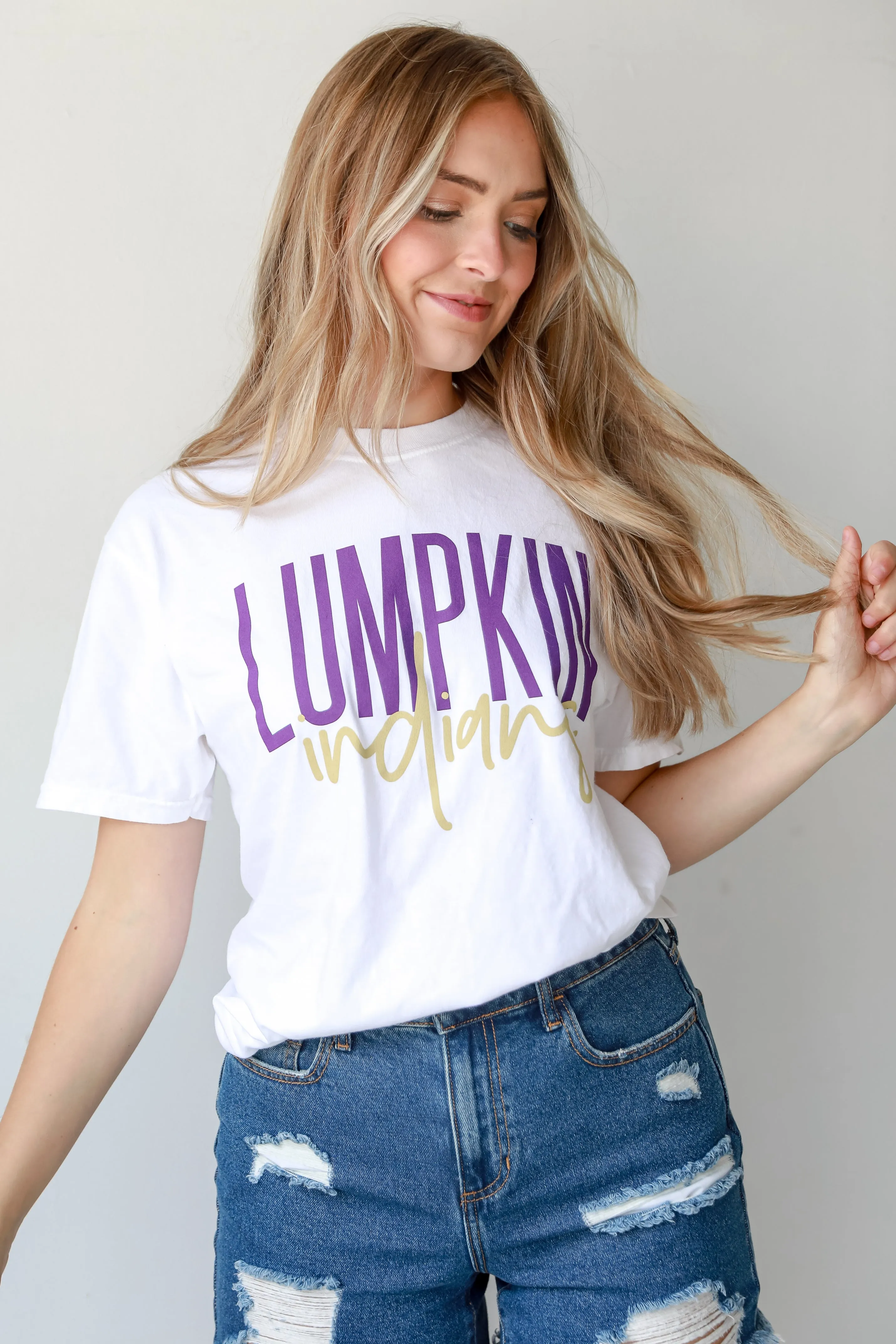 White Lumpkin Indians Tee