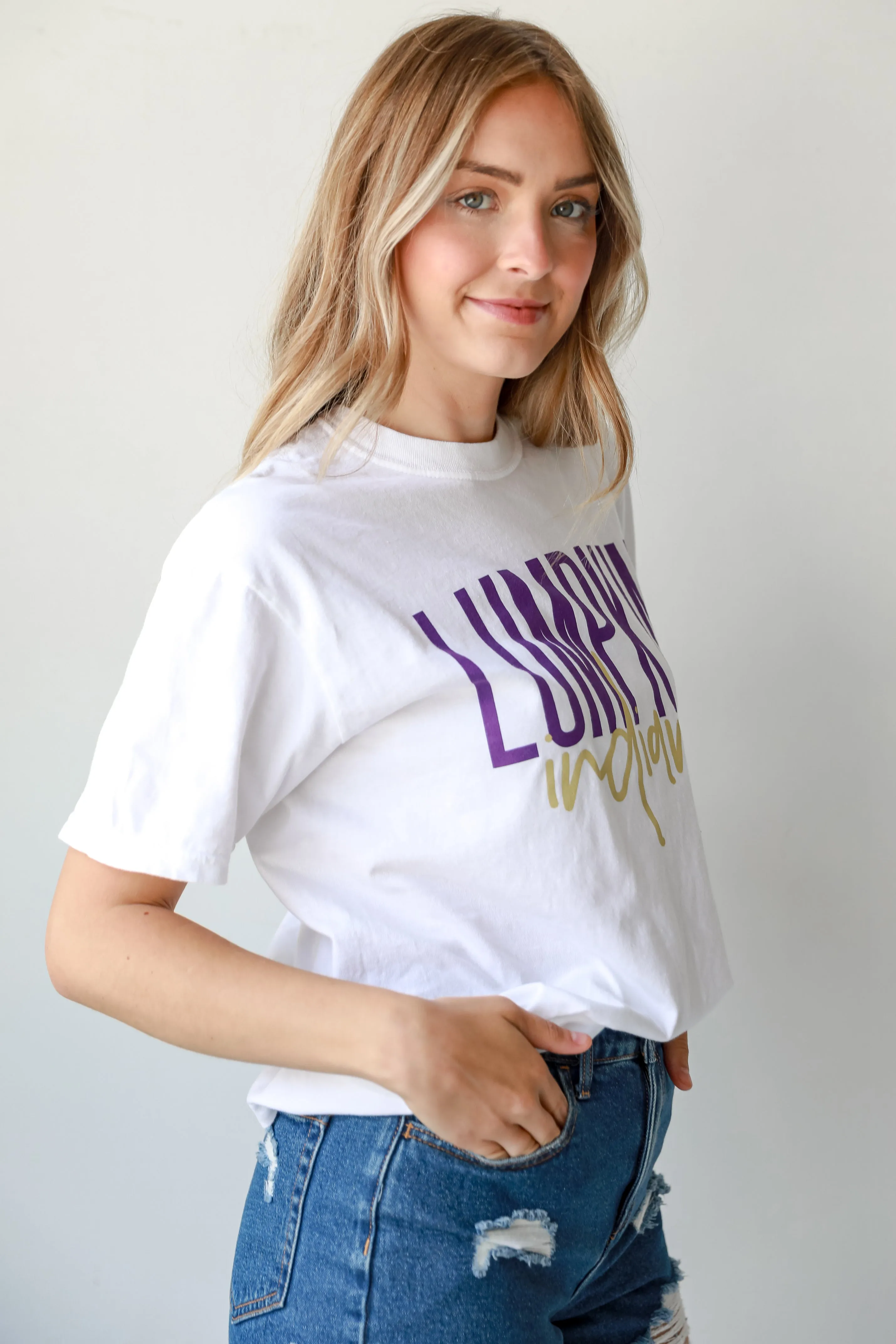 White Lumpkin Indians Tee