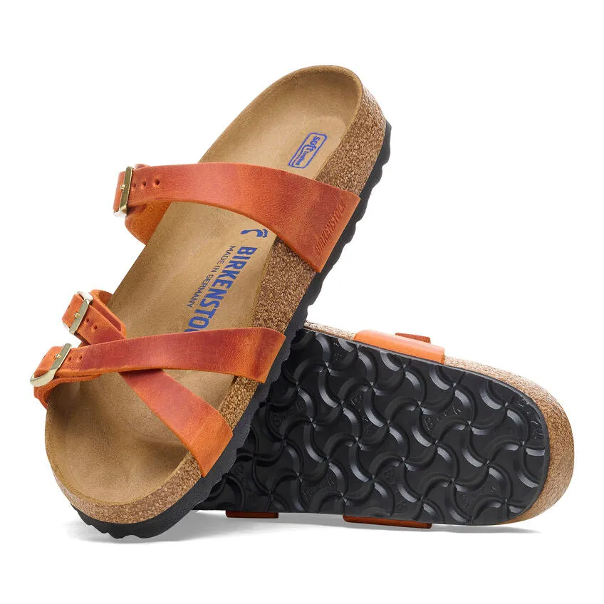 Women's Birkenstock Franca Oiled Leather 1026602B Color:  Burnt Orange