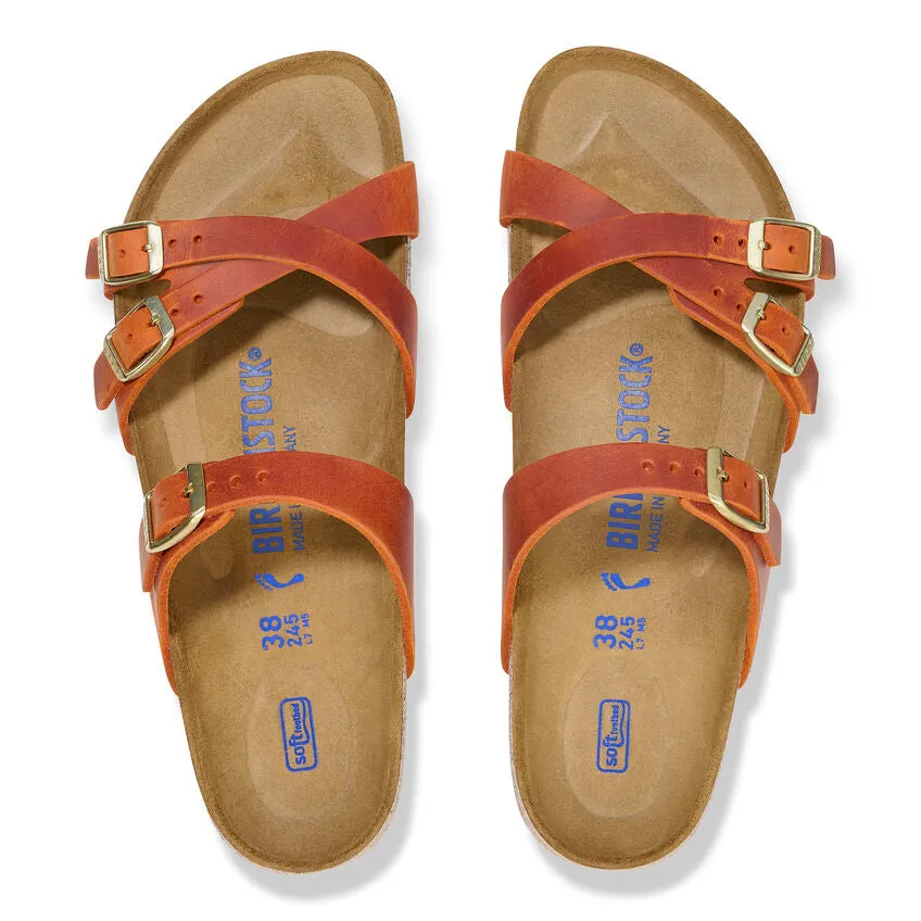 Women's Birkenstock Franca Oiled Leather 1026602B Color:  Burnt Orange