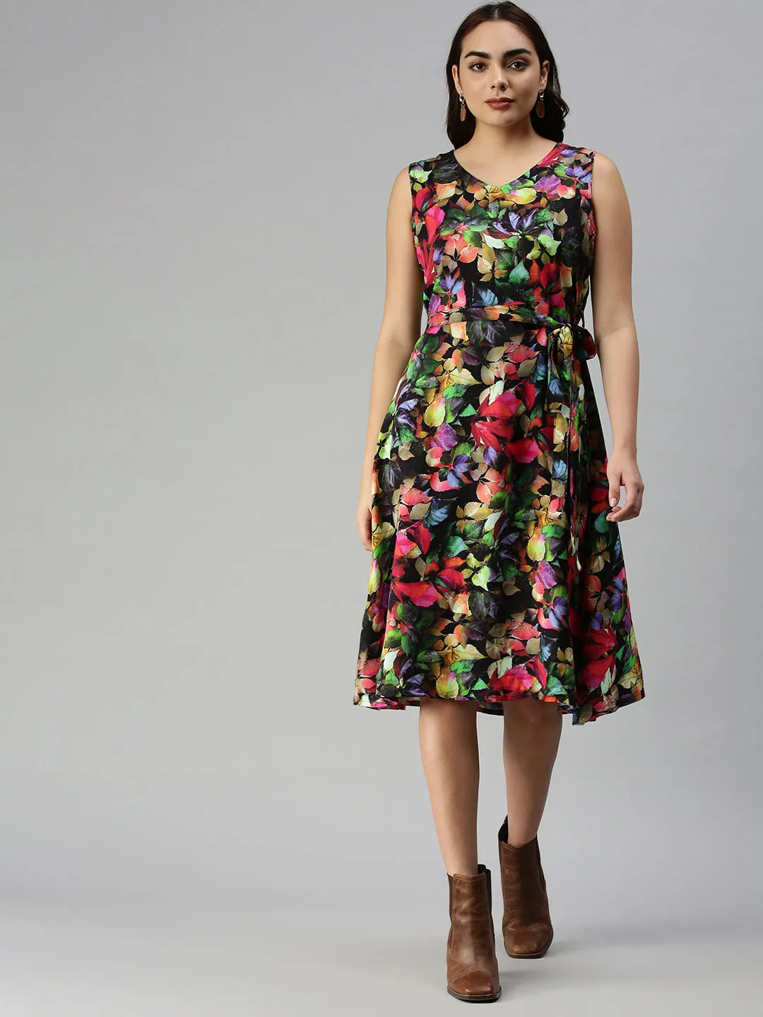 Women's Multi Printed A-Line Dress