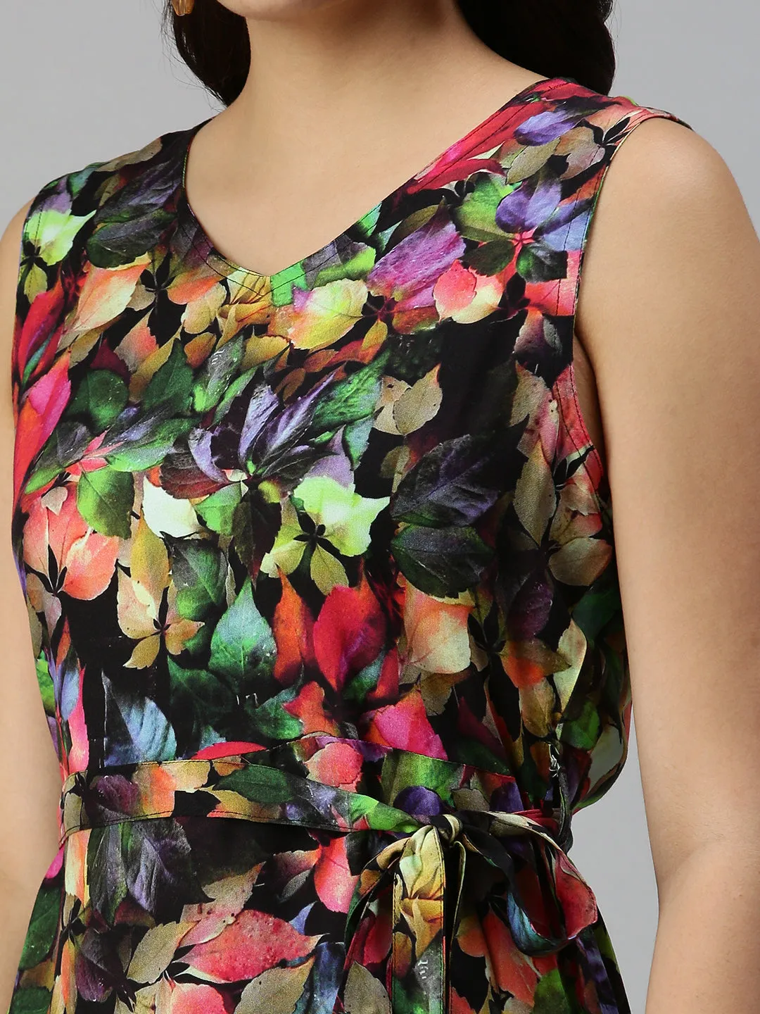 Women's Multi Printed A-Line Dress