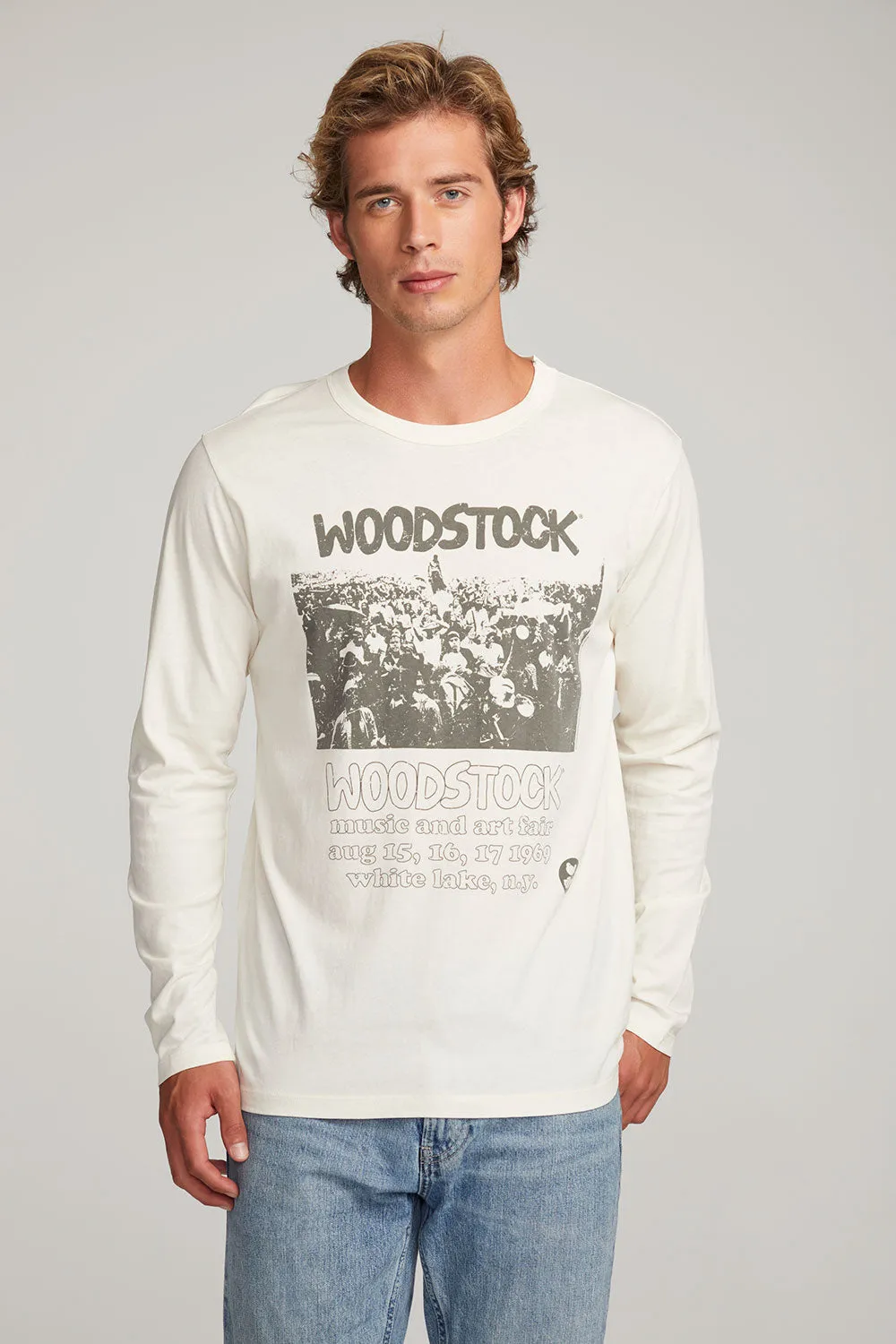 Woodstock Retro Poster Mens Long Sleeve