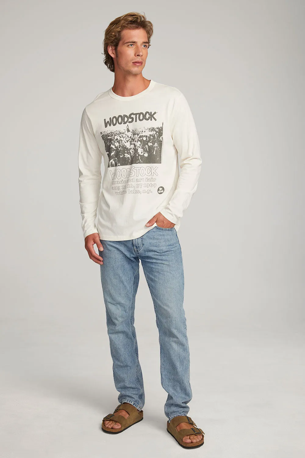 Woodstock Retro Poster Mens Long Sleeve