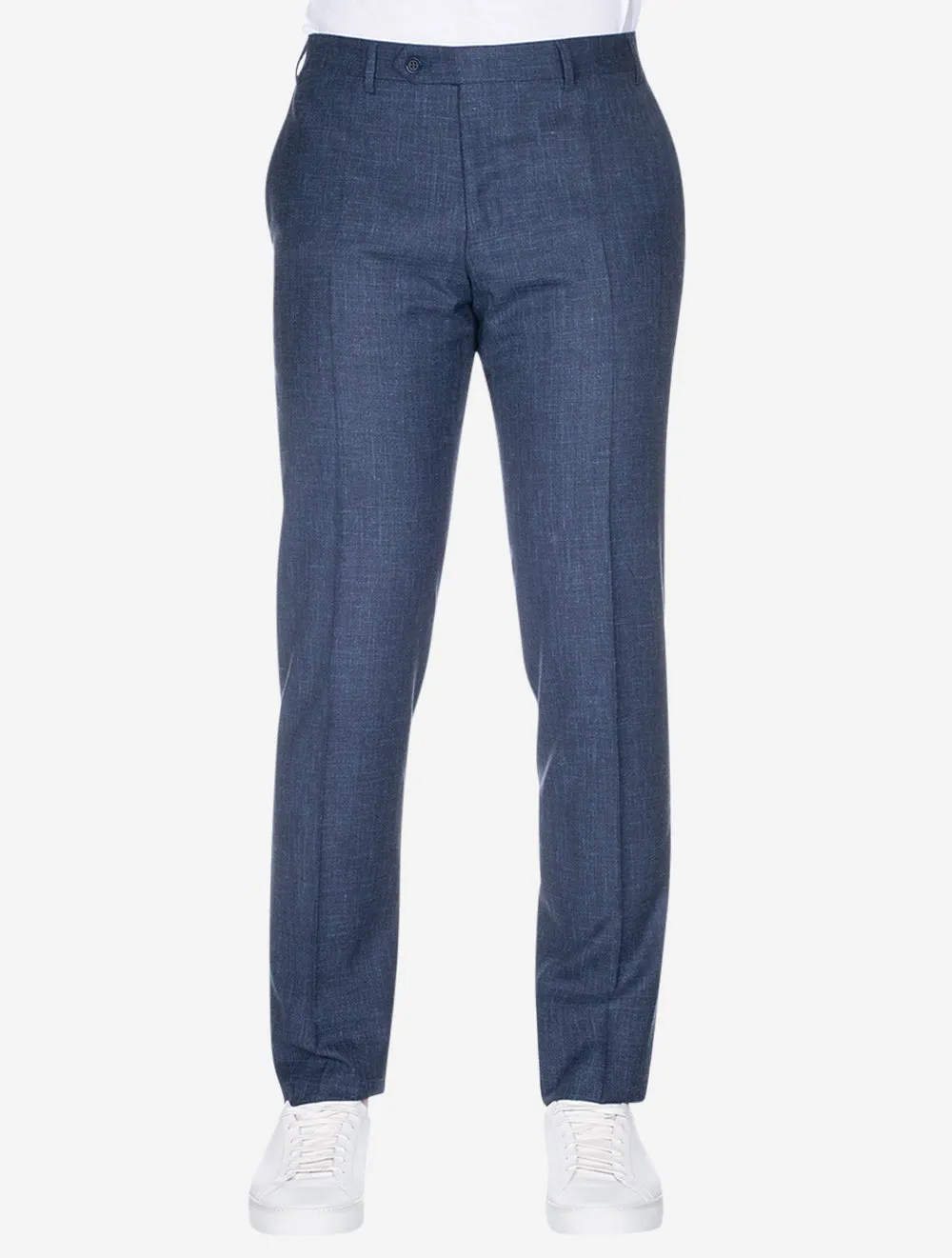 Wool Silk Linen Trouser Navy