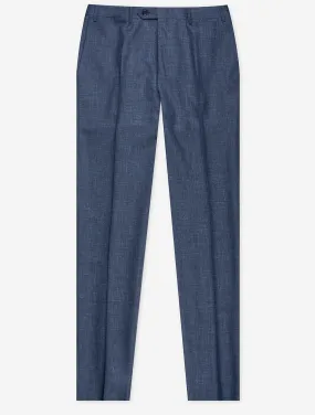 Wool Silk Linen Trouser Navy