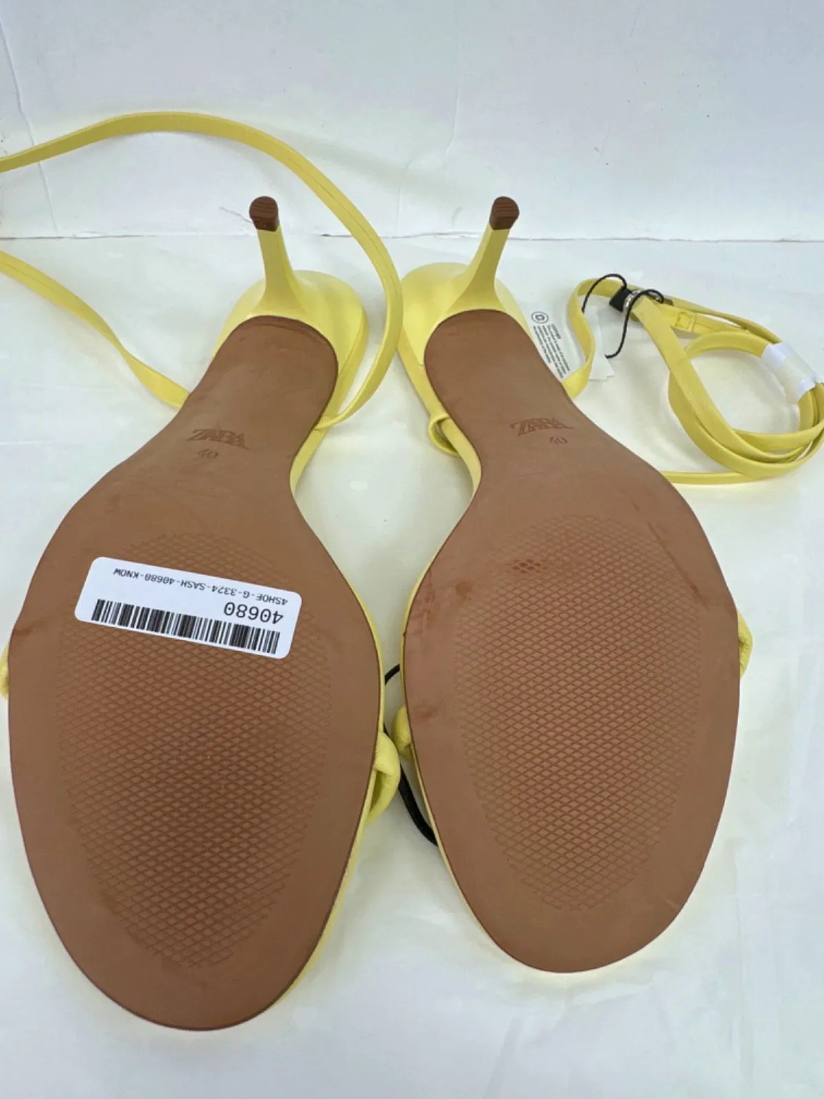 Zara Yellow Heeled Sandals EU 40